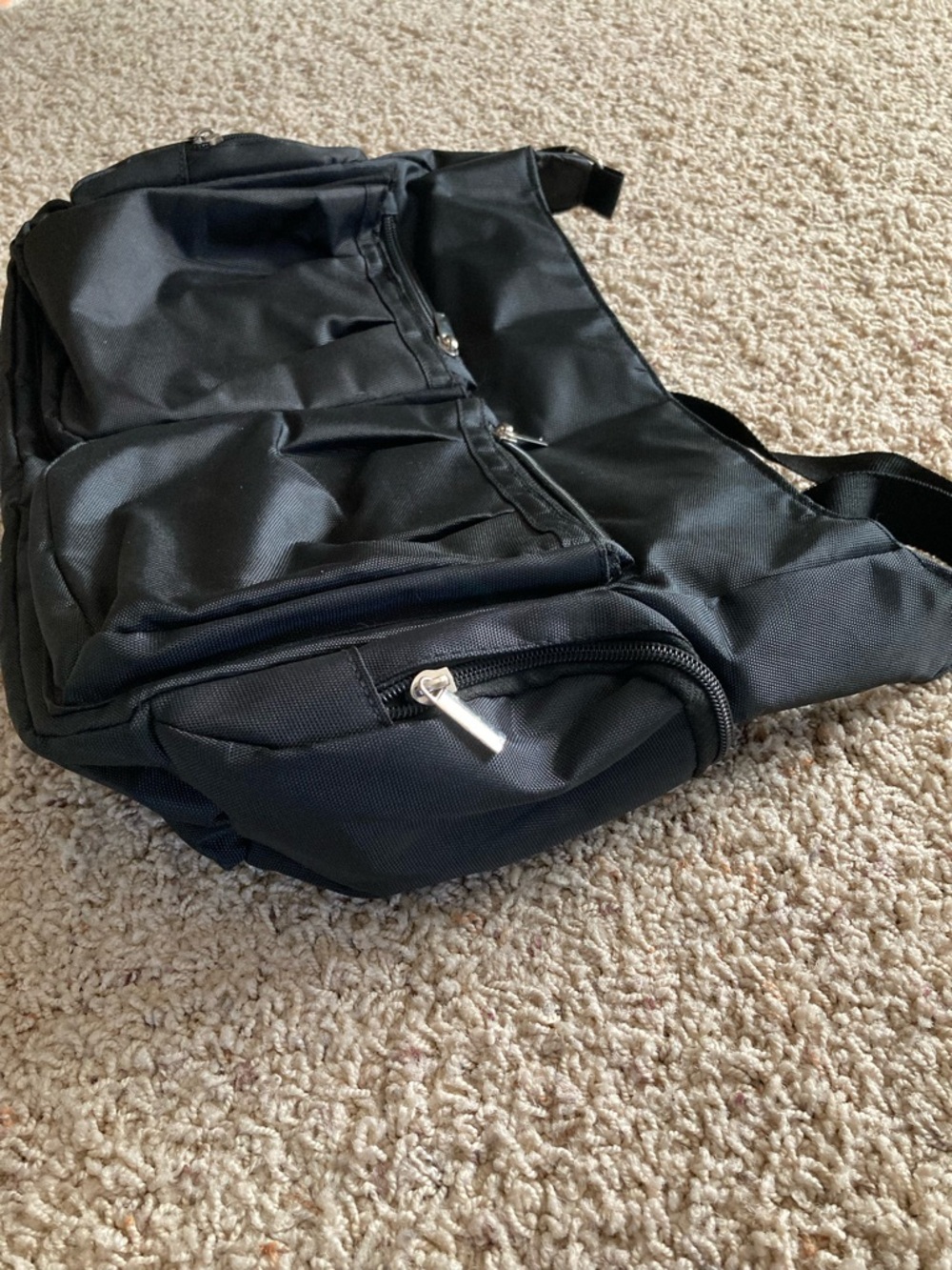 Black Crossbody Shoulder Bag - Lightweight Everyday Carry - Picture 5 of 8